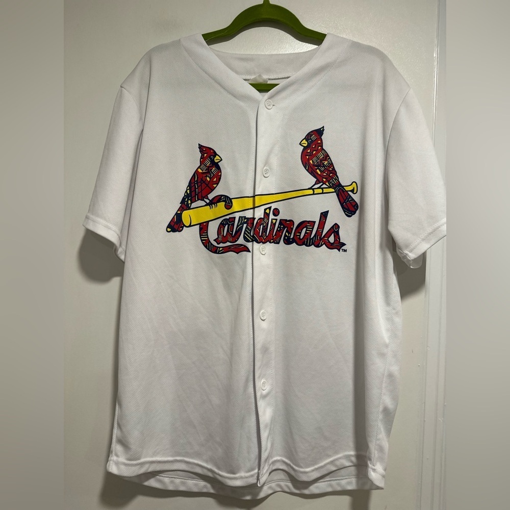 St. Louis Cardinals Kolten Wong Hawaiian Night Aloha Promo Button Front Jersey.
